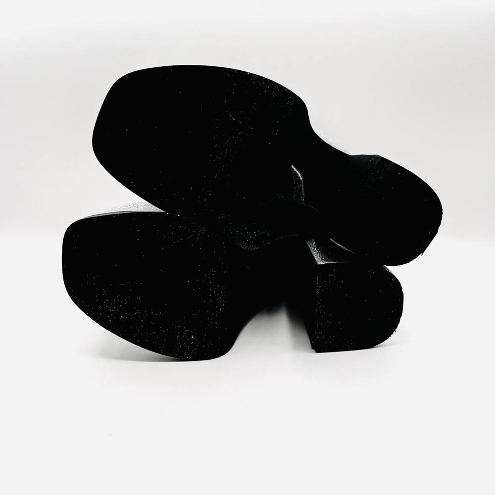 Shellys London Silver Glitter Platform Shoes - image 5